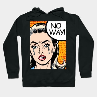 pop art crying girl Hoodie